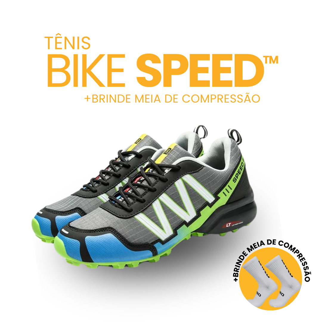 Tênis BikeSpeed esportivo com sola tratorada