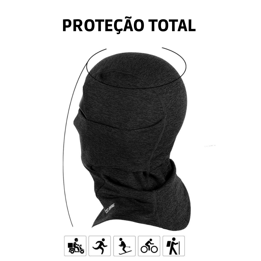 O efeito gelado do vento no tecido.