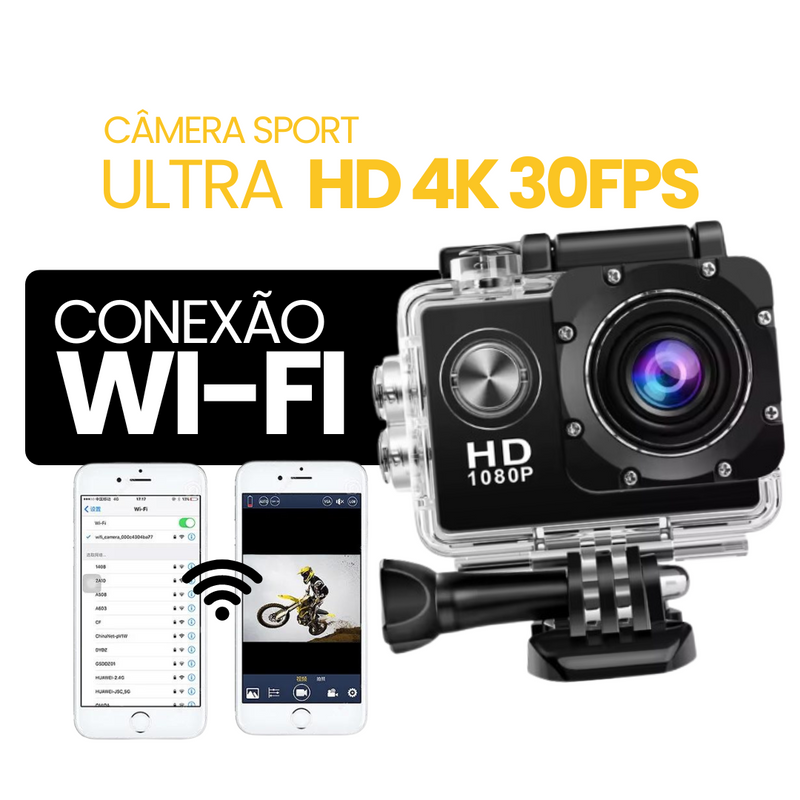 Câmera Sport Ultra HD 4K/30fps WiFi 2.0 | MÊS DO CONSUMIDOR