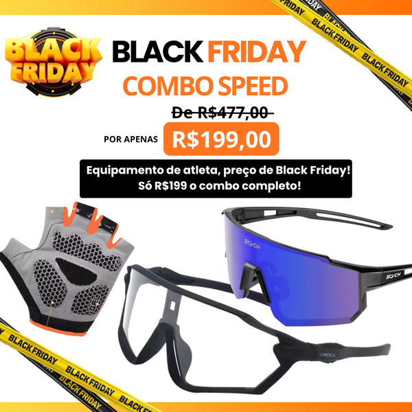 Combo Speed | Óculos Fotocromático + Óculos Polarizado + Luva Ultragel