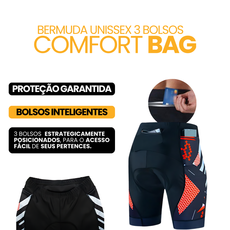 Bermuda Unissex 3 Bolsos ComfortBag™ | MÊS DO CONSUMIDOR