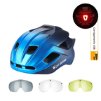 Capacete com Sinalizador e Óculos WestBiking