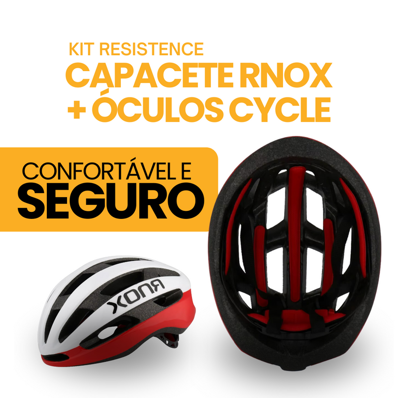 Kit Resistence™ - Capacete RNOX + Óculos Cycle | MÊS DO CONSUMIDOR