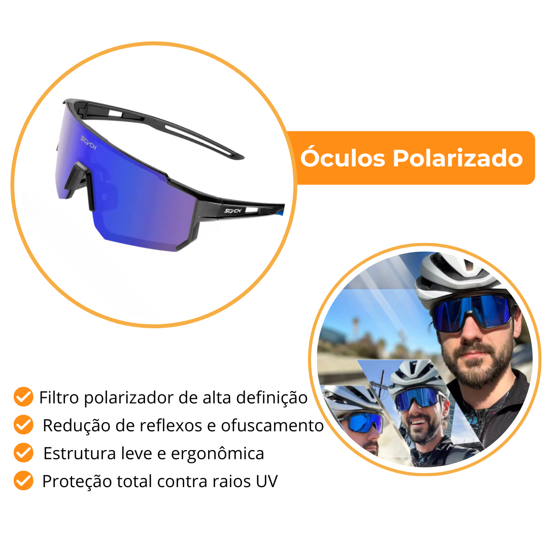 Combo Speed | Óculos Fotocromático + Óculos Polarizado + Luva Ultragel