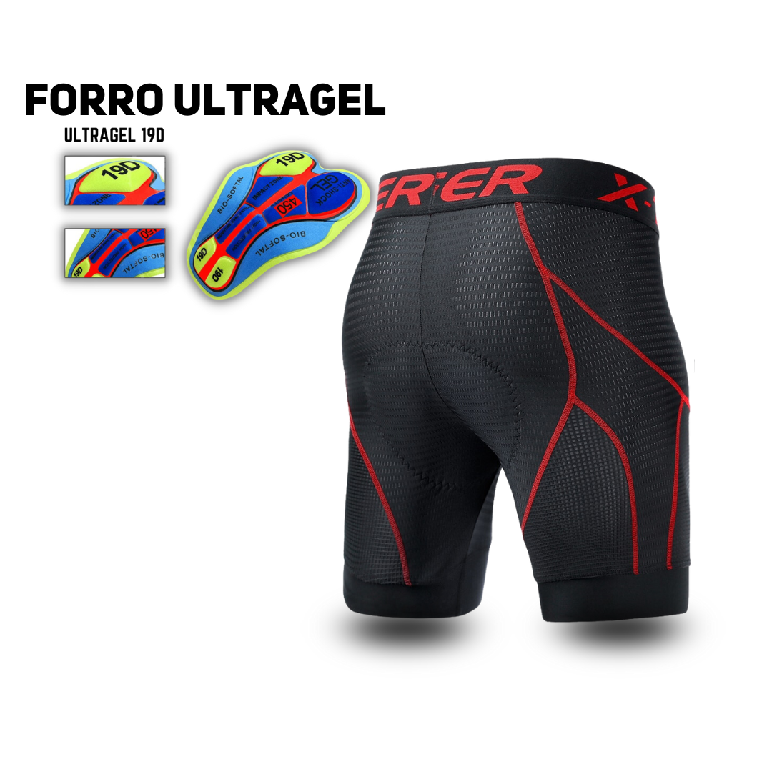 Short Ultragel X-Tiger + Bandana Respirável + Manguito UV