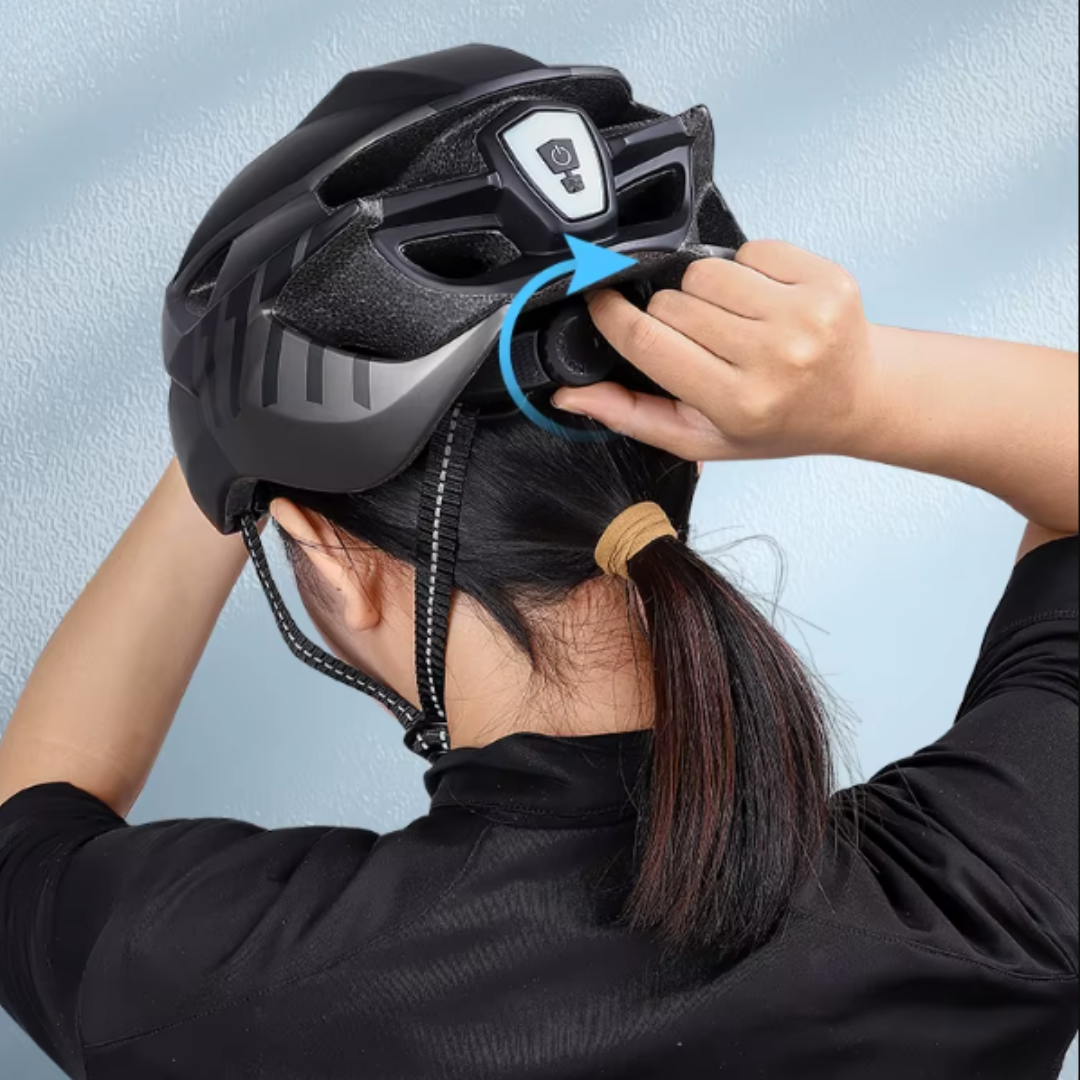 Capacete com Sinalizador e Óculos WestBiking