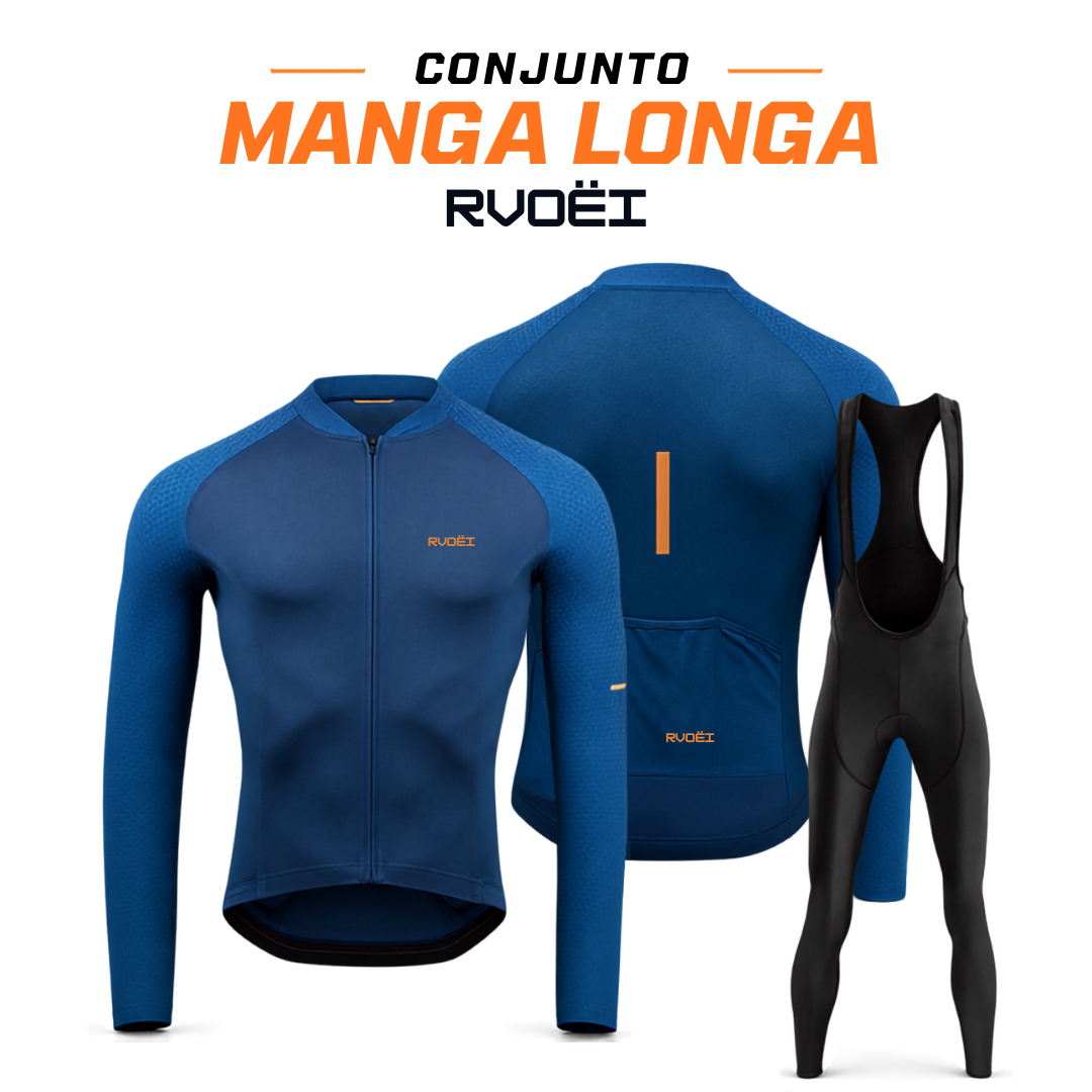 conjunto de ciclismo manga longa