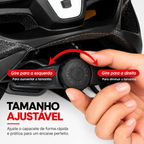 Capacete com Sinalizador e Óculos WestBiking