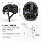 Capacete com Sinalizador e Óculos WestBiking