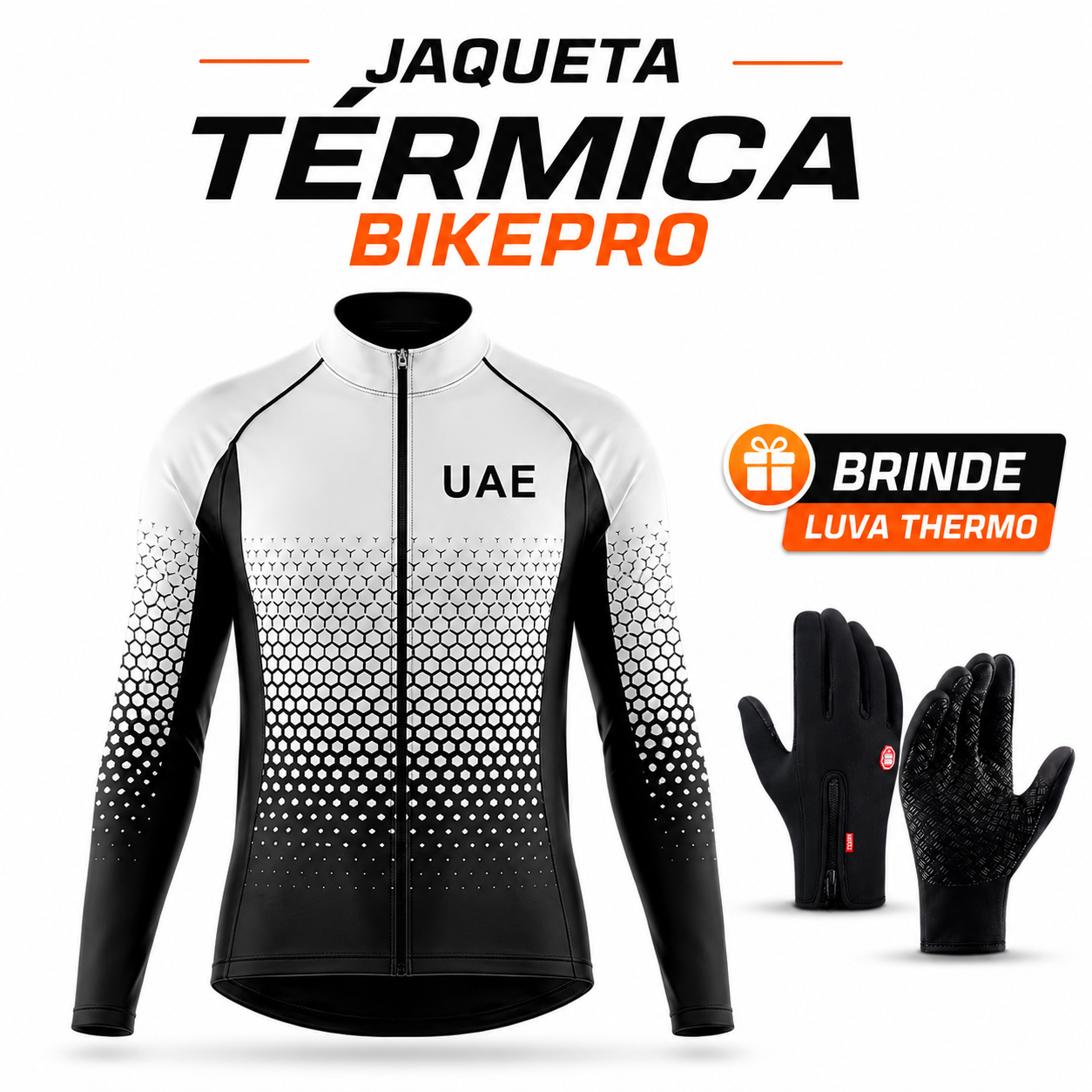 Jaqueta BikePro de manga longa para ciclismo no inverno