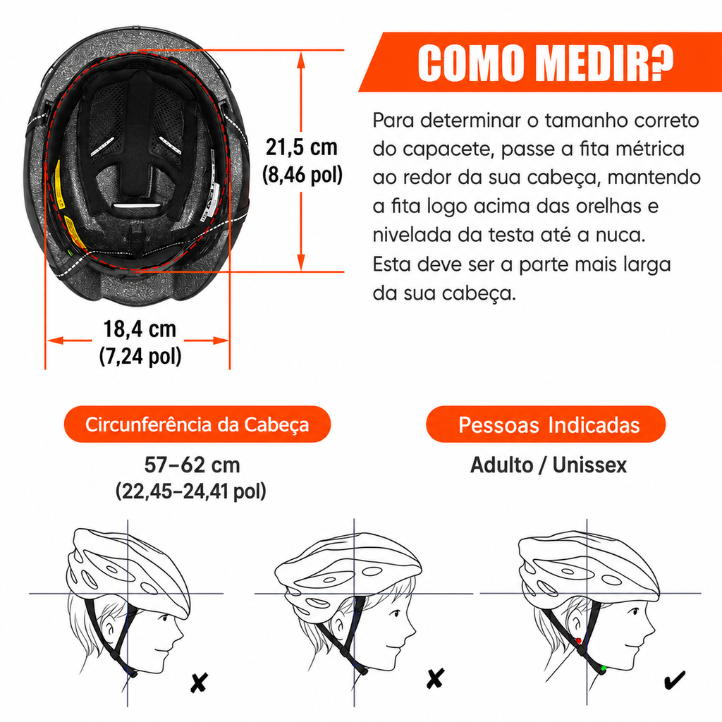 Capacete com Sinalizador e Óculos WestBiking