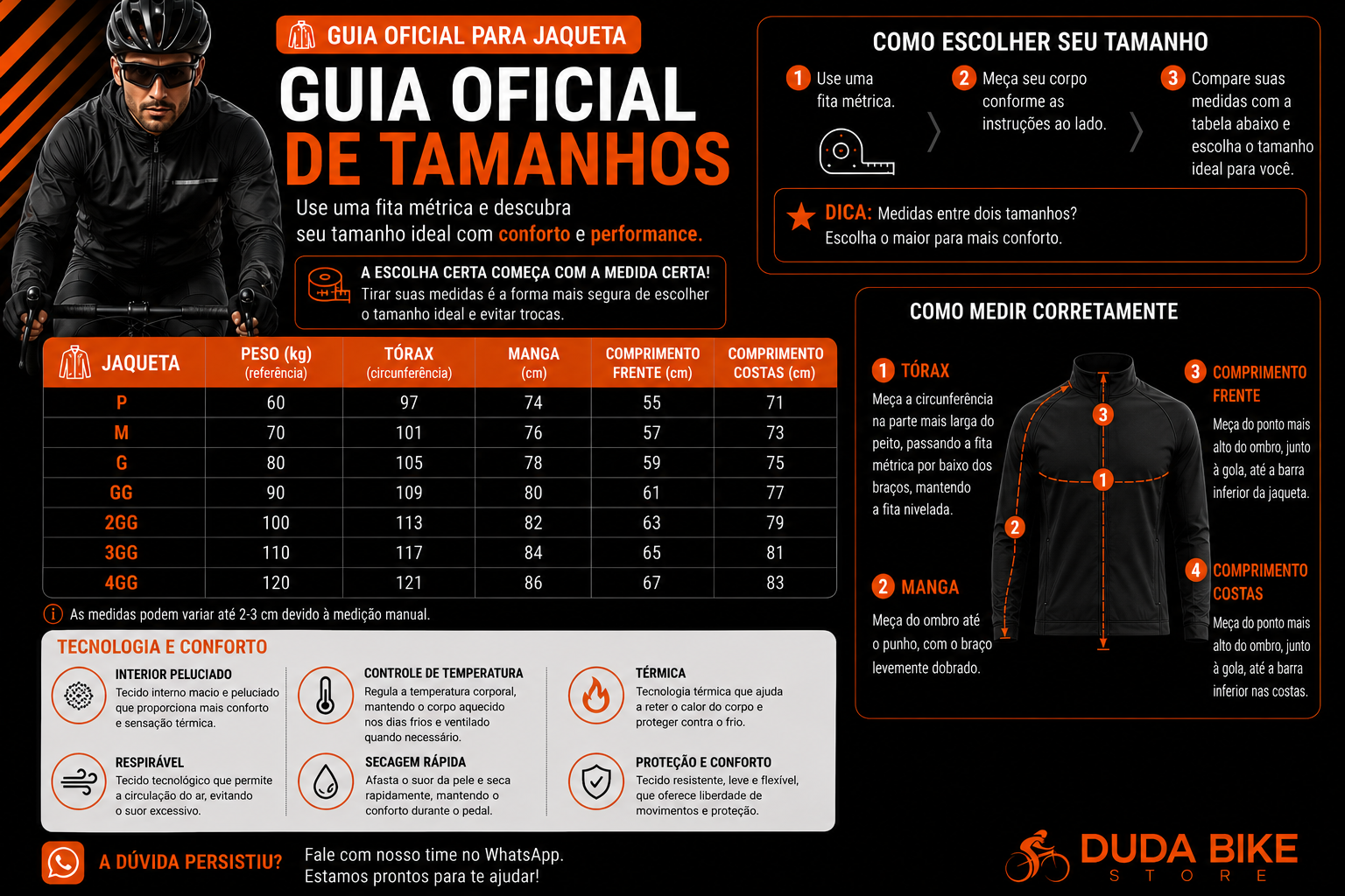 Jaqueta Térmica BikePro