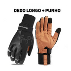 Luva Couro Ecológico West Biking | + BRINDE EXCLUSIVO