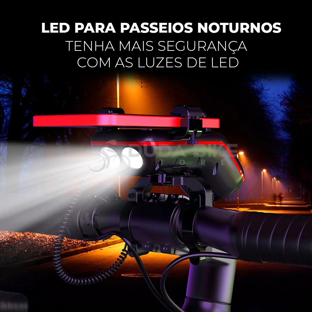 O farol na frente do celular ilumina o caminho e você.