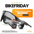 Combo BikeFriday | Óculos Fotocromático + Farol + Luva + 3 Brindes Exclusivos