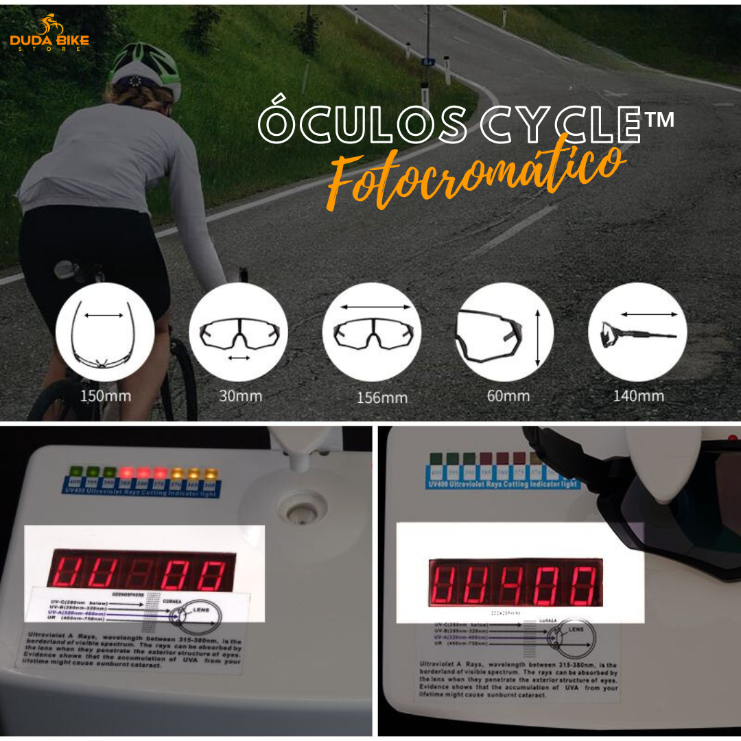 Óculos Fotocromático Cycle™ + BRINDE CASE IMPERMEÁVEL