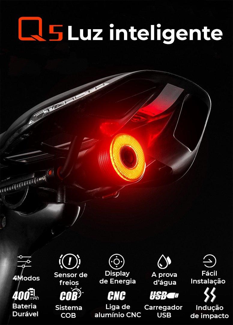 A luz que morre no meio do pedal noturno.